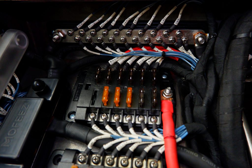 Electrical wires neatly connected in a new invention prototype