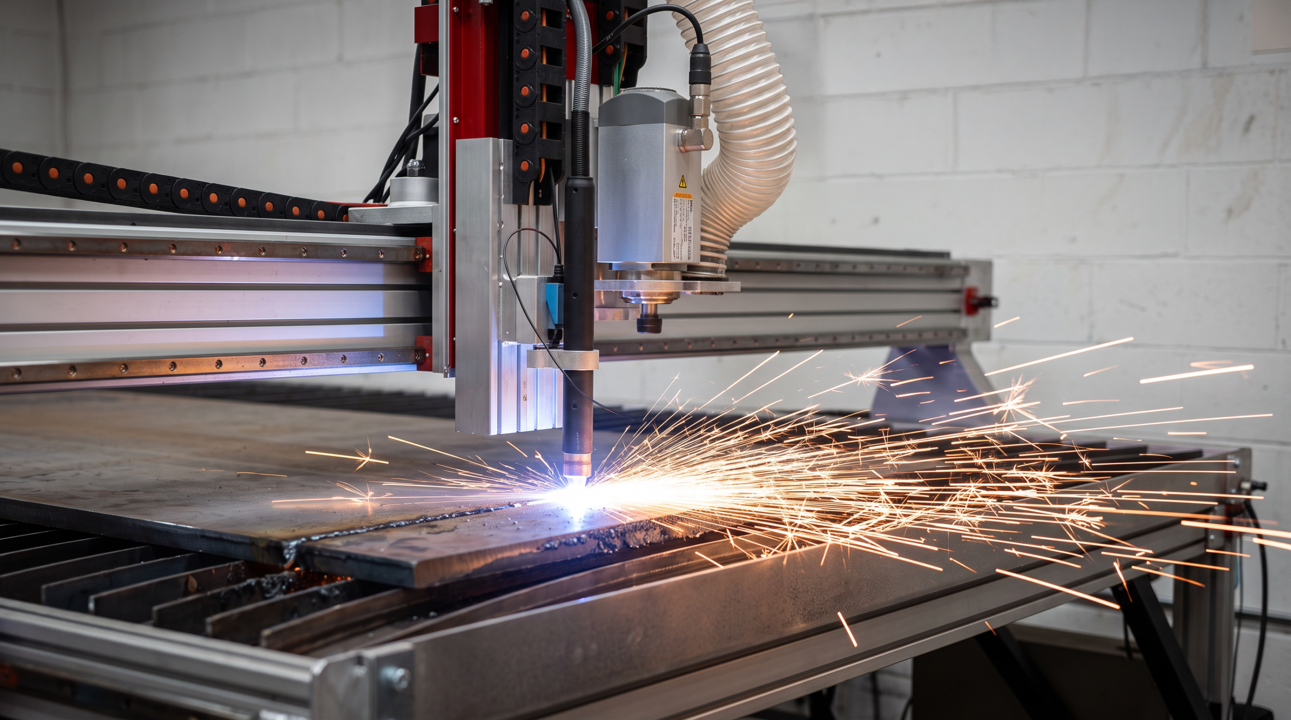 Plasma Cutter in Operation